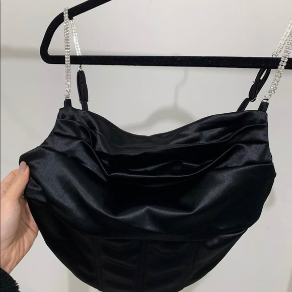 Sexy Satin bustier top with Swarovski strap detail. - Picture 2 of 6